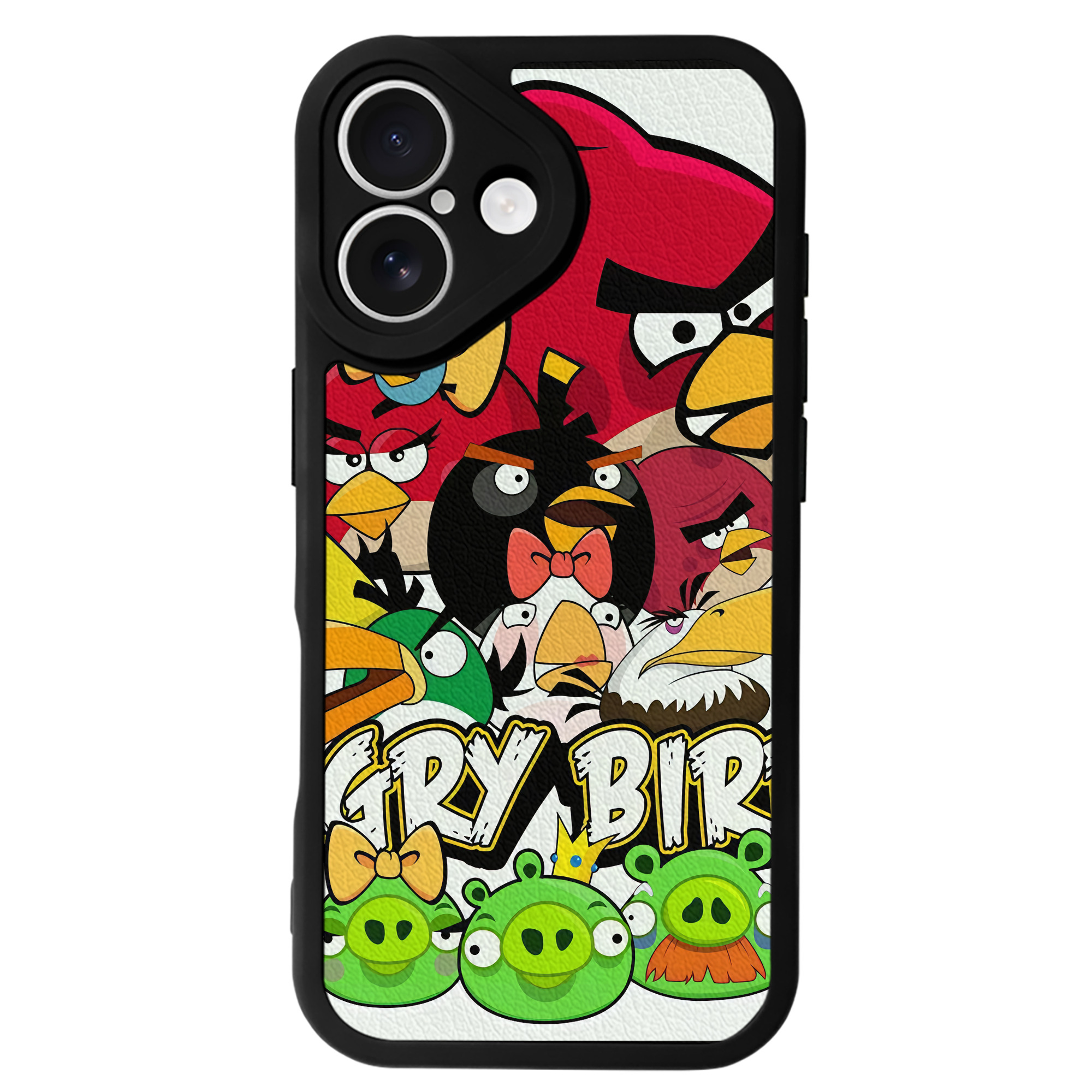 （画像用） Angry Birds アングリーバード 【iPhone 16シリーズ対応】シリコンスマホケース（レザー調） 材質：シリコン